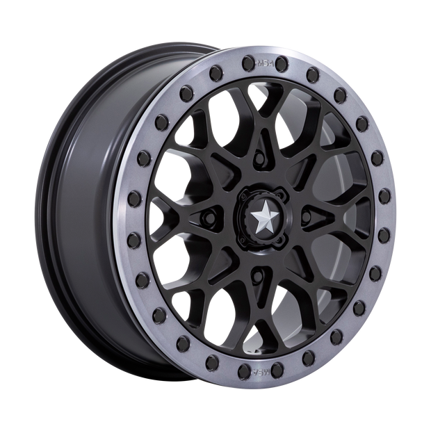 MSA Offroad Wheels M48 Portal UTV Beadlock 15x6 4x110 S-BLK GRY-RG - MA048MT15604038
