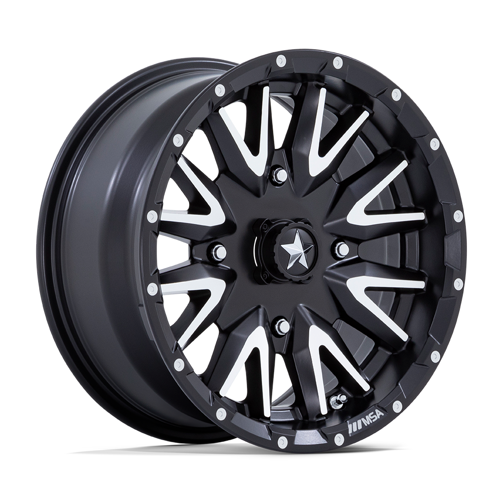 MSA Offroad Wheels M49 Creed UTV 14x7 4x137 M-BLK MCH - MA049MD14704810