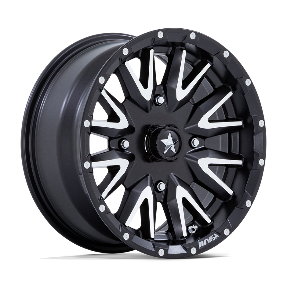 MSA Offroad Wheels M49 Creed UTV 15x7 4x110 M-BLK MCH - MA049MD15704010