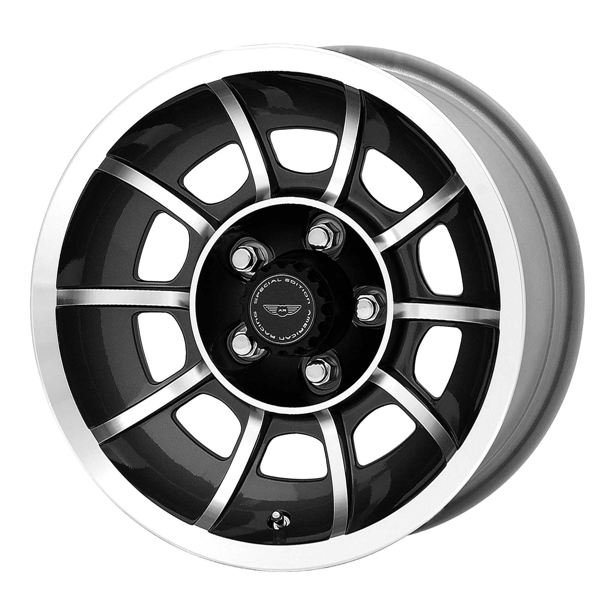 American Racing Vintage VN47 Vector 15x7 5x114.3 S-BLK MACH - VN475765B