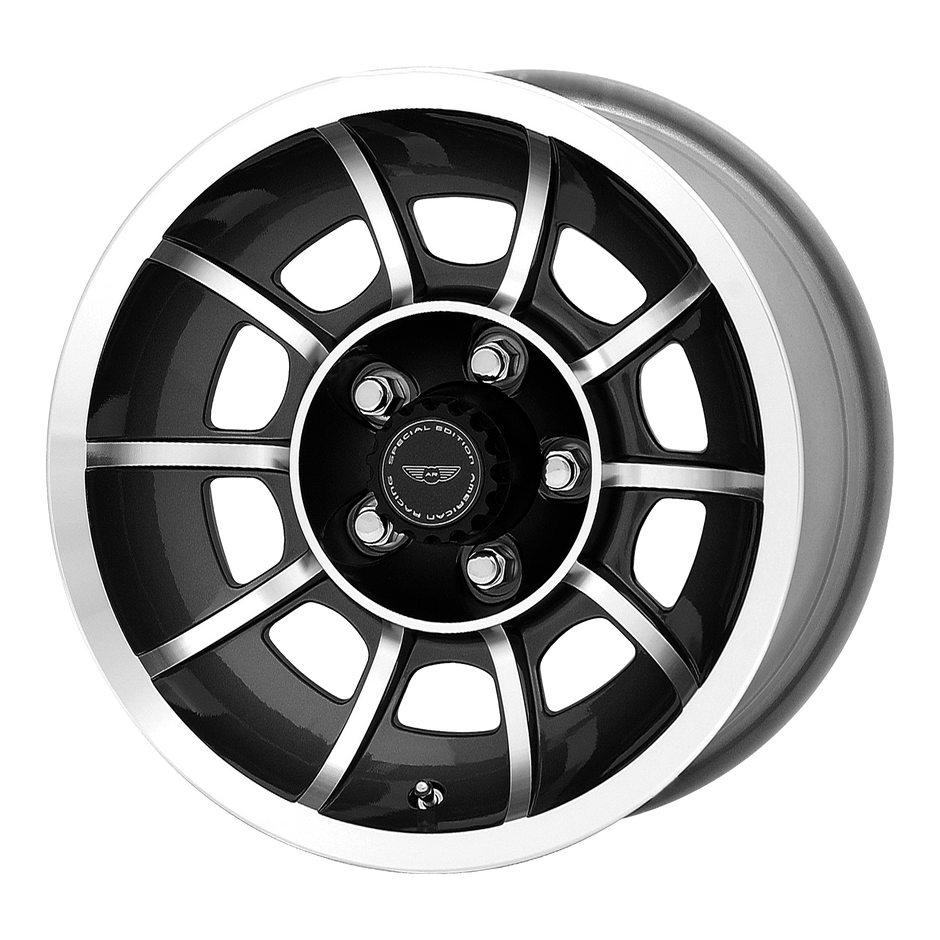 American Racing Vintage VN47 Vector 15x7 5x114.3 S-BLK MACH - VN475765B