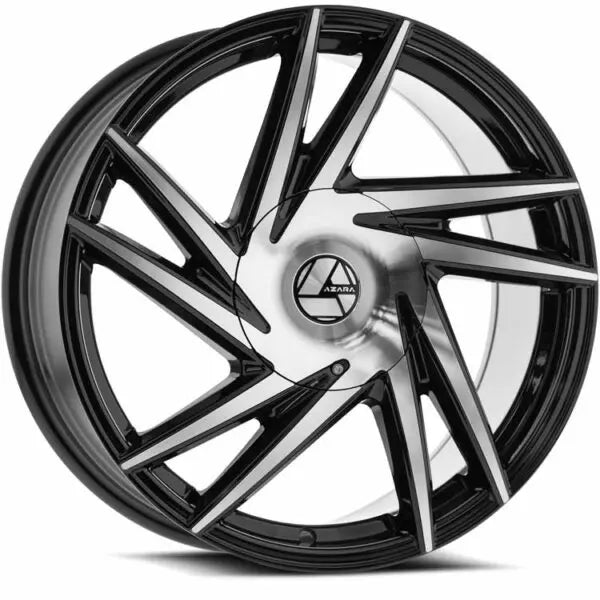 Azara AZA-529 22x8.5 5x112/5x114.3 ET 38 (Gloss Black & Machined) - AZA-52922853638BM