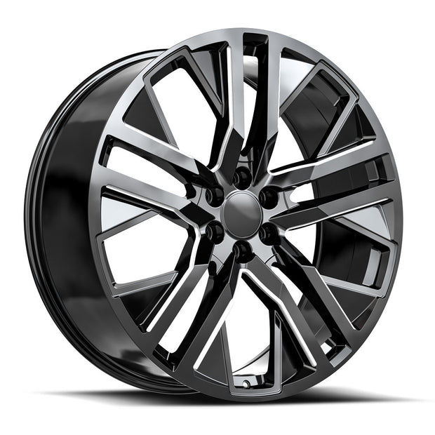 OE. Revolution D-36 22X9 6X139.7 +31 Cb 78.1 Gloss Black & Milled