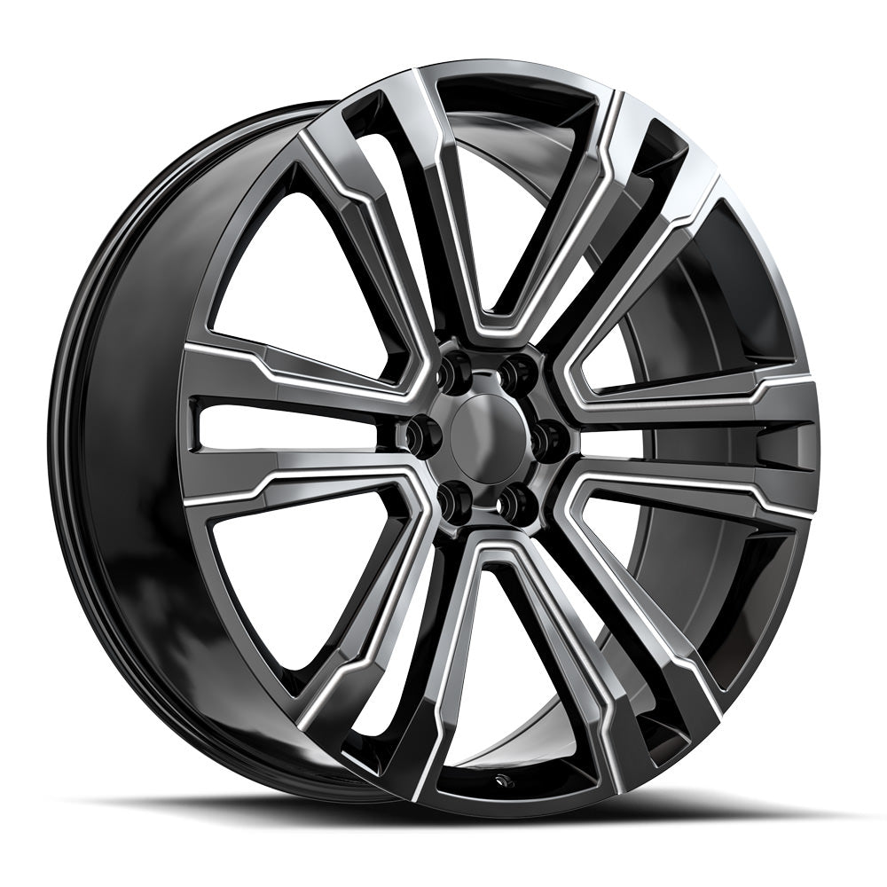 OE. Revolution G-10 24X10 6X139.7 +31 Cb 78.1 Gloss Black & Milled