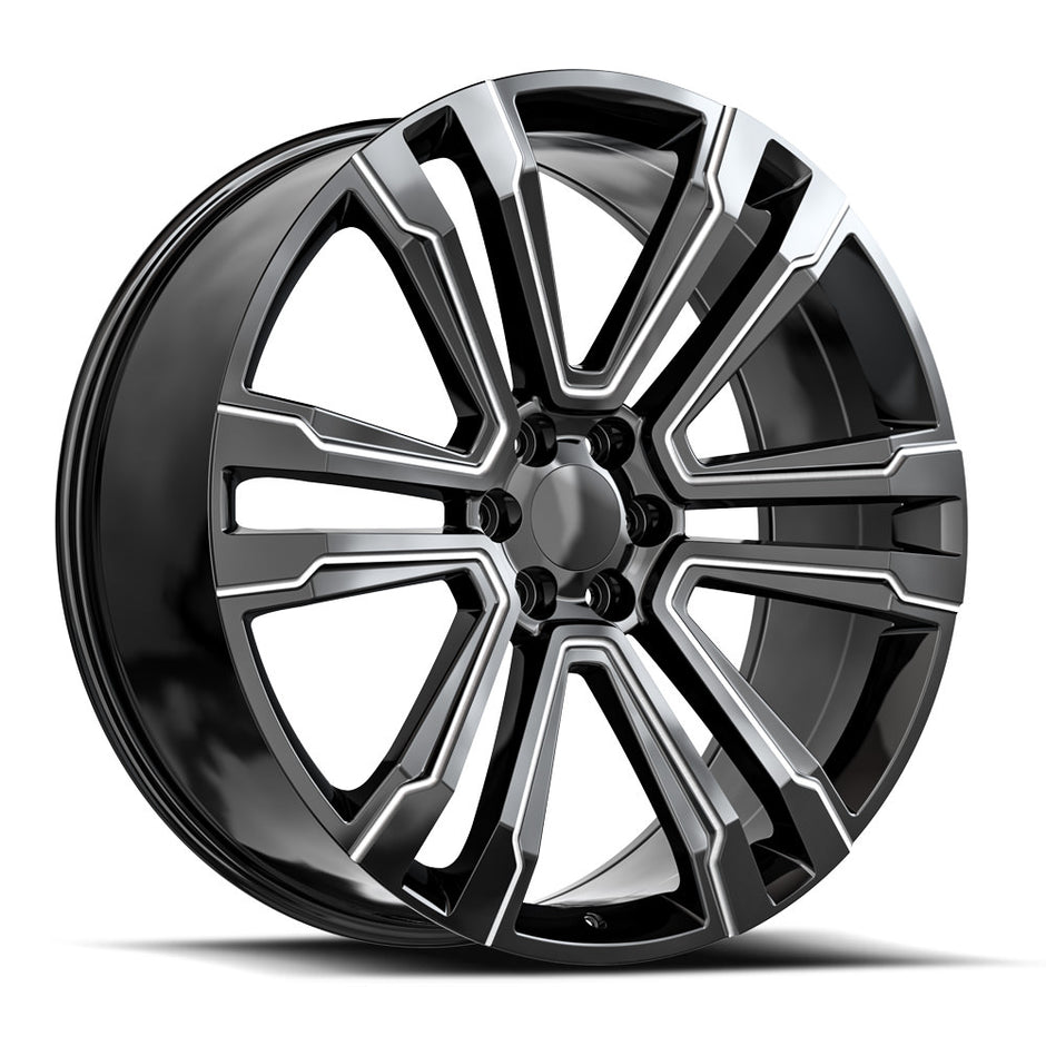 OE. Revolution G-10 24X10 6X139.7 +31 Cb 78.1 Gloss Black & Milled