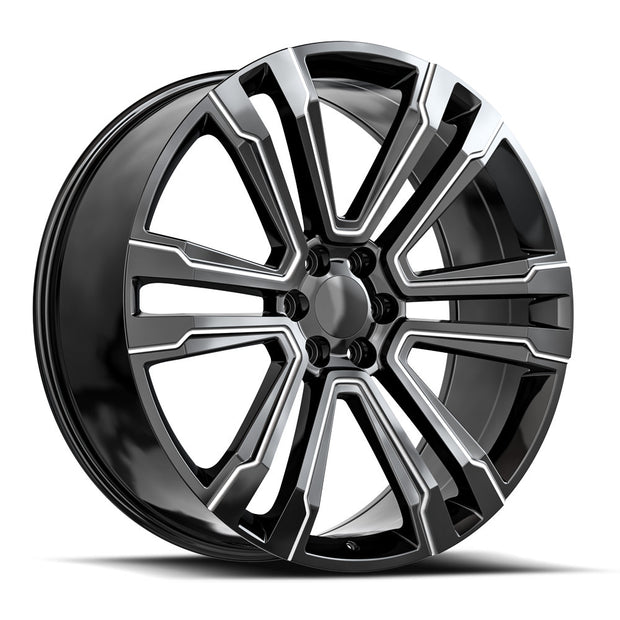 OE. Revolution G-10 24X10 6X139.7 +31 Cb 78.1 Gloss Black & Milled