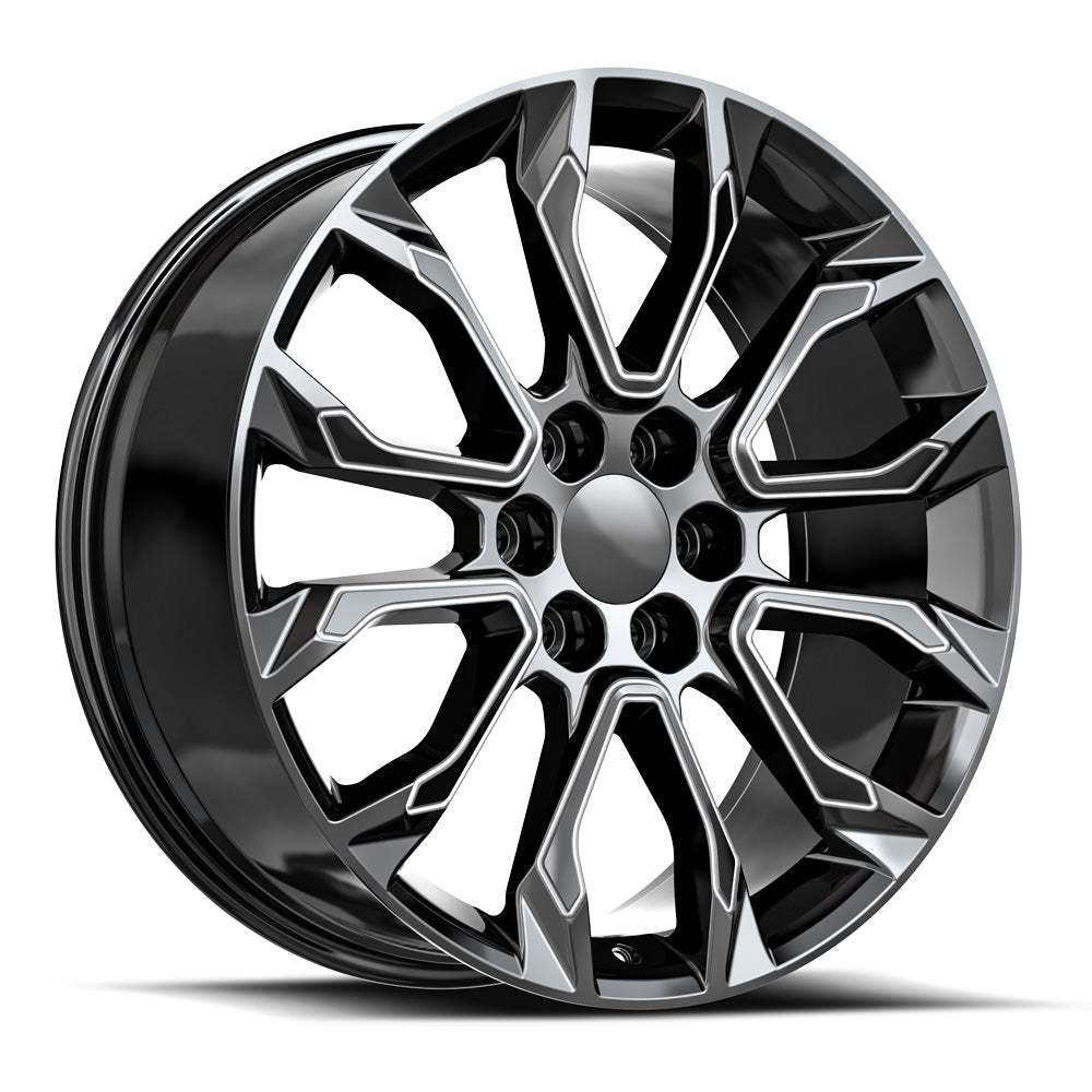 OE. Revolution G-38 26X10 6X139.7 +31 Cb 78.1 Gloss Black & Milled