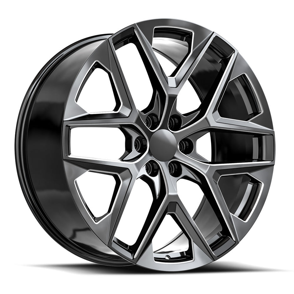 OE. Revolution C-39 22X9 6X139.7 +31 Cb 78.1 Gloss Black & Milled