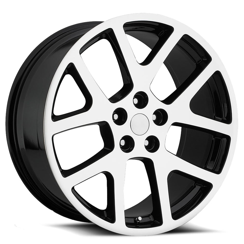 O.E. Revolution 107 24X10 5X115 +18 Cb 71.5 Gloss Black & Machined