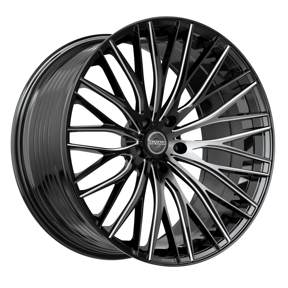 Arvano AV-50 Madrid 20x9 5x114.3 +32 Cb 73.1 Gloss Black & Milled - AV-50A2091632GBM