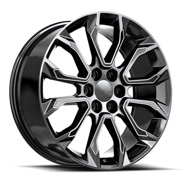 OE. Revolution G-38 22X9 6X139.7 +31 Cb 78.1 Gloss Black & Milled