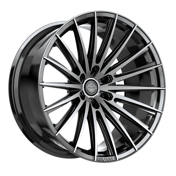 Arvano ART-2 Geneva 20x9 6x135 +12 Cb 87.1 Gloss Black & Brushed Double Dark Tint - ART-2A2094912GBUDT