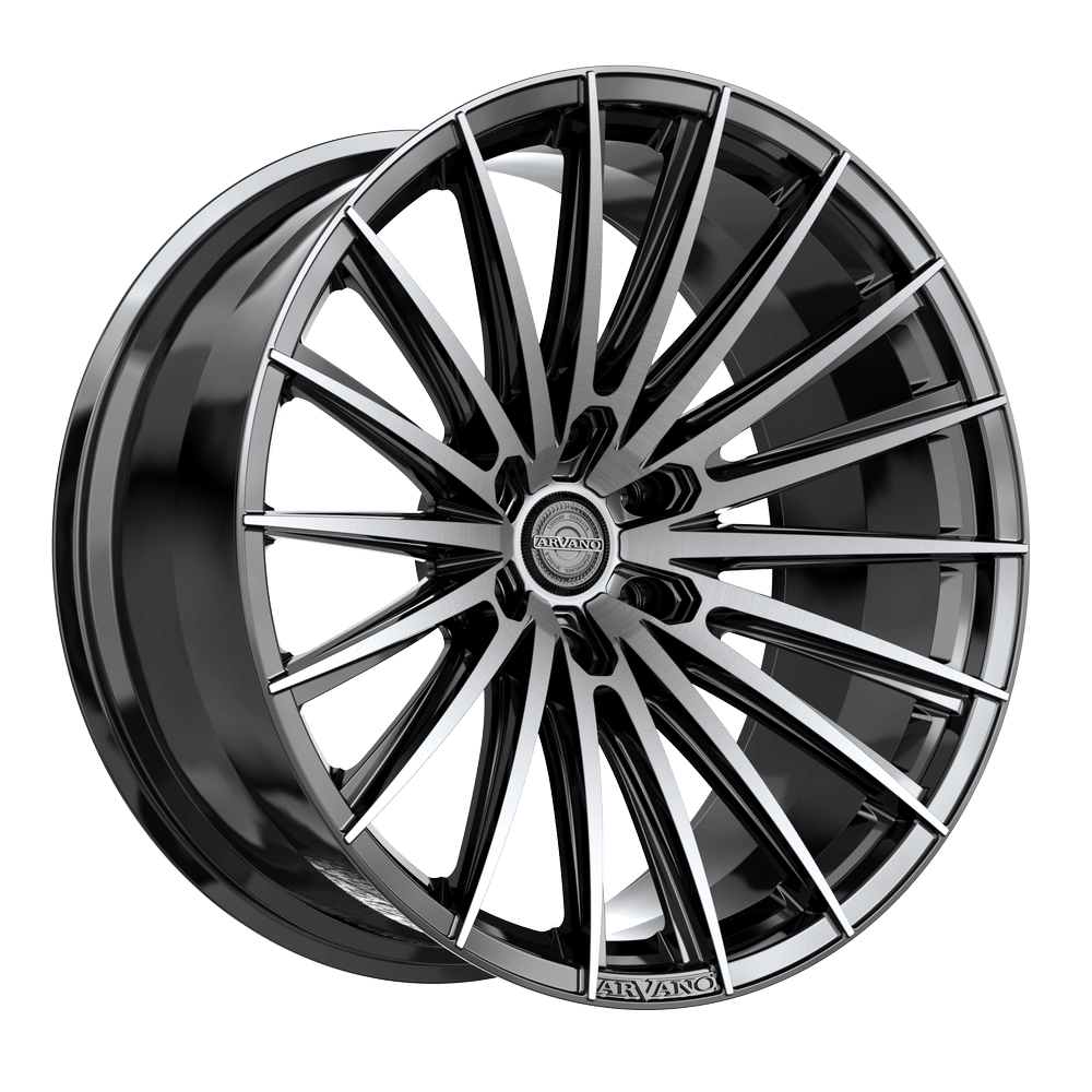 Arvano ART-2 Geneva 20x9 6x139.7 +12 Cb 106.1 Gloss Black & Brushed Double Dark Tint - ART-2A2095012GBUDT