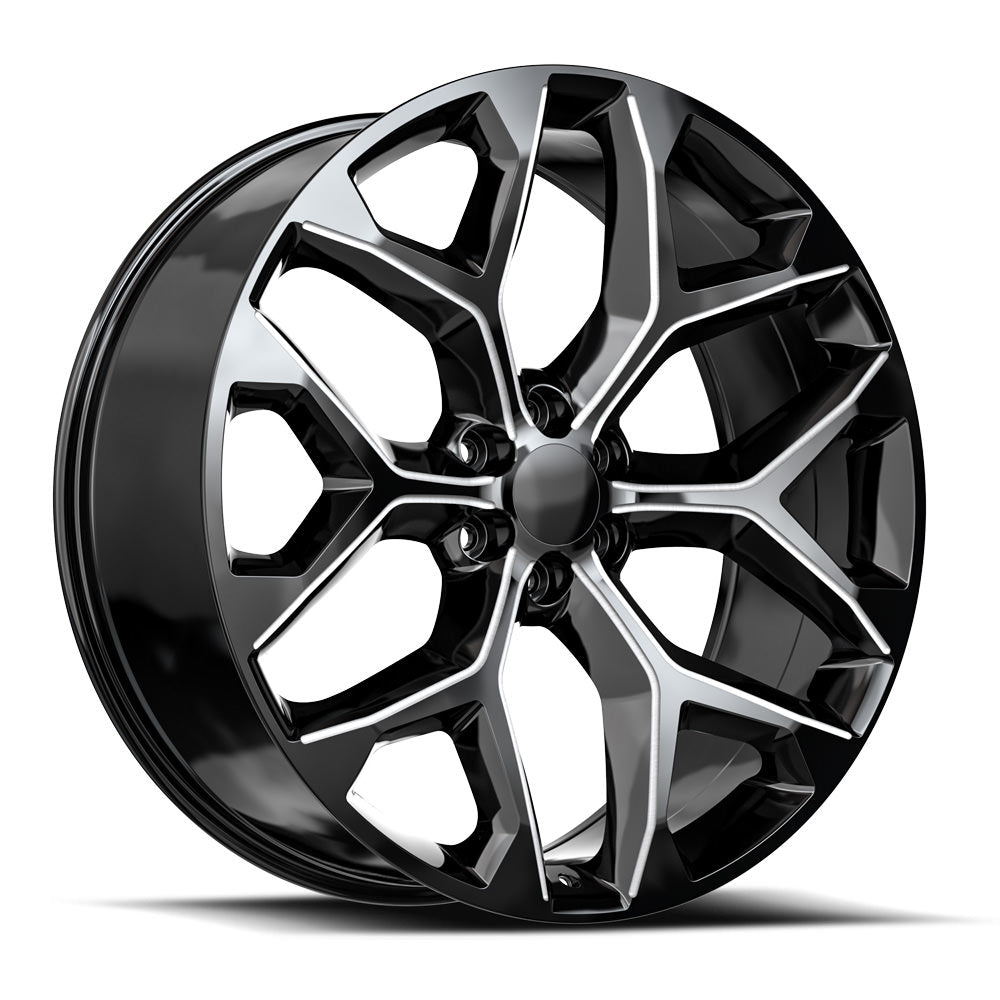 OE. Revolution G-09 26x10 6X139.7 +24 Cb 78.1 Gloss Black & Milled