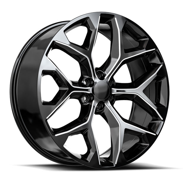 OE. Revolution G-09 26x10 6X139.7 +24 Cb 78.1 Gloss Black & Milled