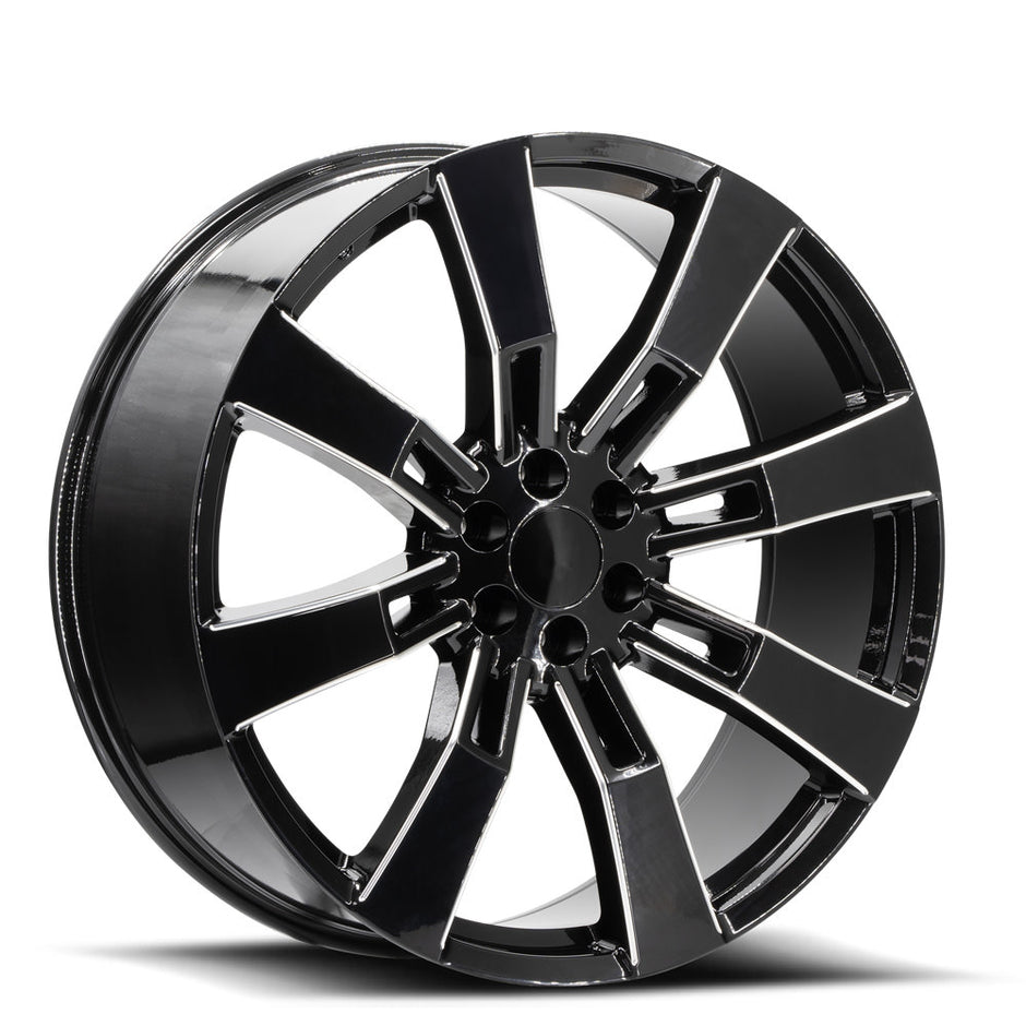 O.E. Revolution G-02 24X10 6X139.7 +31 Cb 78.1 Gloss Black & Milled