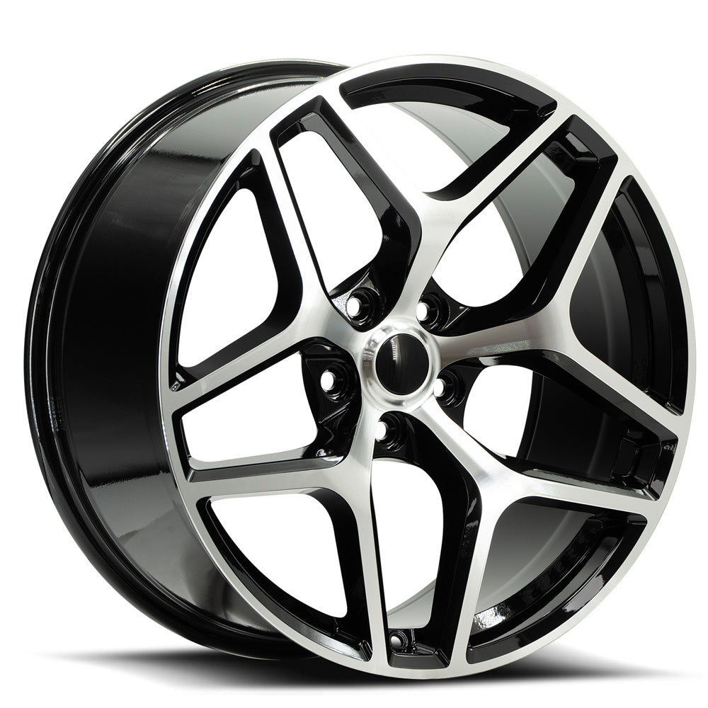 OE. Revolution Z28 20X10 5X120 +23 Cb 67 Gloss Black & Machined