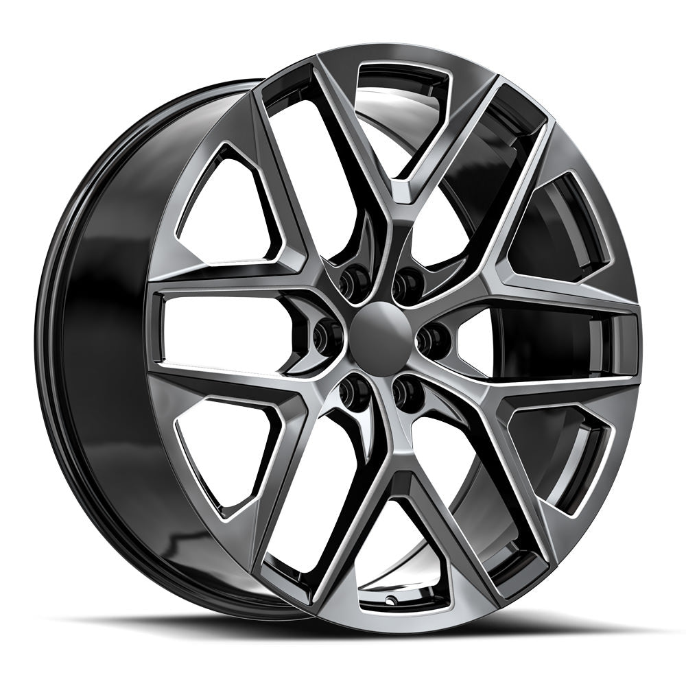 OE. Revolution C-39 24X10 6X139.7 +31 Cb 78.1 Gloss Black & Milled