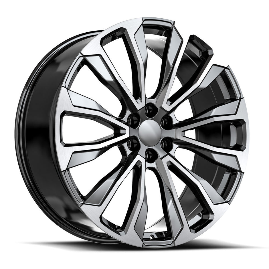 OE. Revolution G-31 24X10 6X139.7 +31 Cb 78.1 Gloss Black & Machined