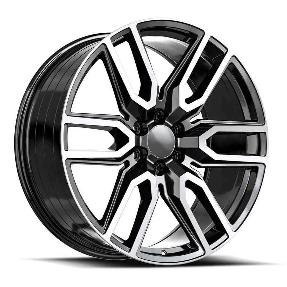 OE. Revolution G-36 22X9 6X139.7 +31 Cb 78.1 Gloss Black & Machined