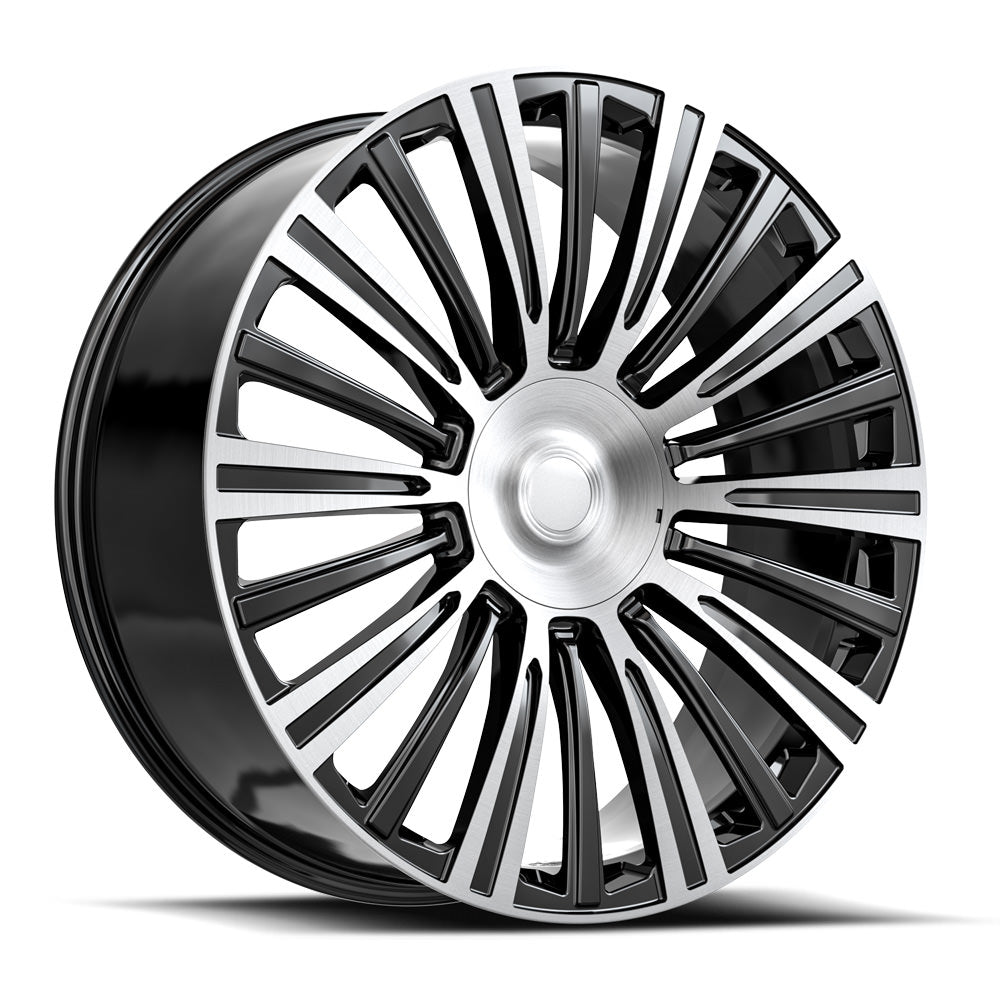 OE. Revolution CAD-35 22X9 6X139.7 +31 Cb 78.1 Gloss Black & Machined