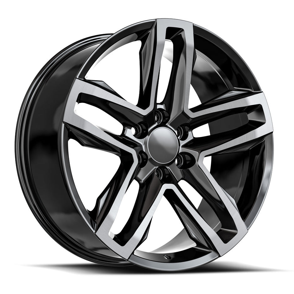 OE. Revolution C-24 22X9 6X139.7 +24 Cb 78.1 Gloss Black & Machined With Dark Tint