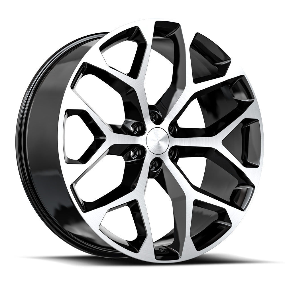 OE. Revolution G-09 30x10 6X139.7 +31 Cb 78.1 Gloss Black & Machined