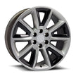O.E. Revolution C-08 22X9 6X139.7 +31 Cb 78.1 Silver + Black Inserts