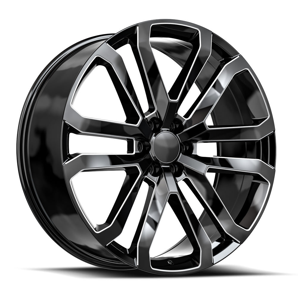 OE. Revolution D-37 26X10 6X139.7 +31 Cb 78.1 Gloss Black & Milled