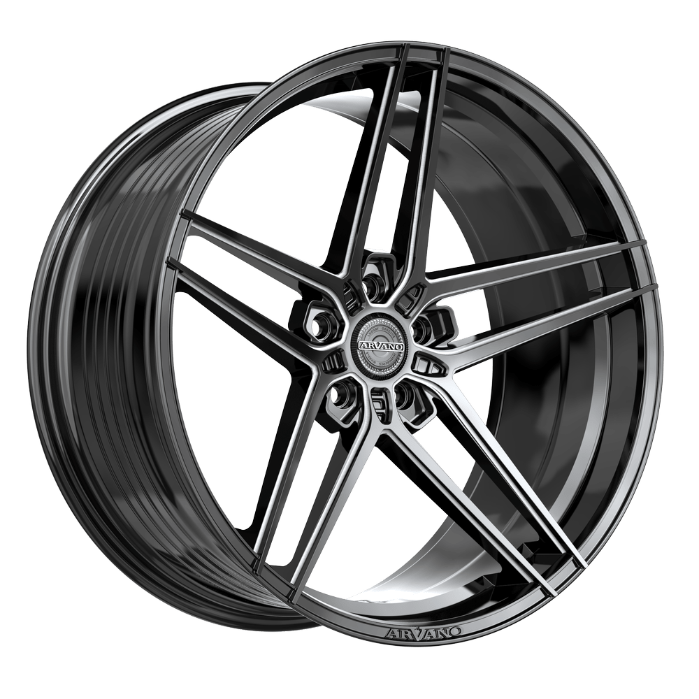 Arvano AV-52 Arezzo 20x9 5x114.3 +32 Cb 73.1 Gloss Black & Milled - AV-52A2091632GBM