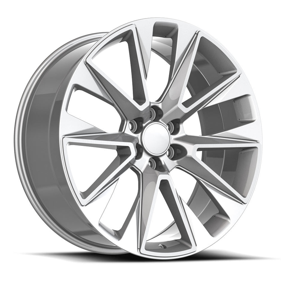 OE. Revolution C-14 22X9 6X139.7 +28 Cb 78.1 Silver & Machined