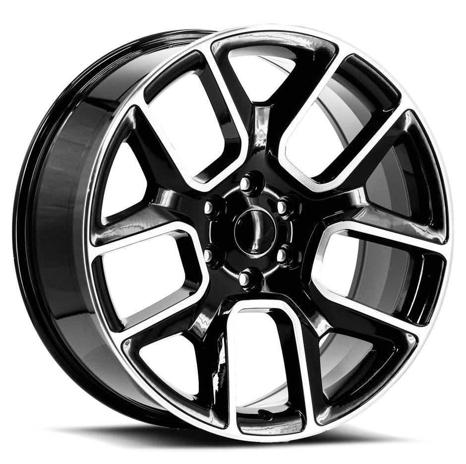 O.E. Revolution C-16 22X9 6X139.7 +24 Cb 78.1 Gloss Black & Machined