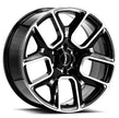 O.E. Revolution C-16 22X9 6X139.7 +24 Cb 78.1 Gloss Black & Machined