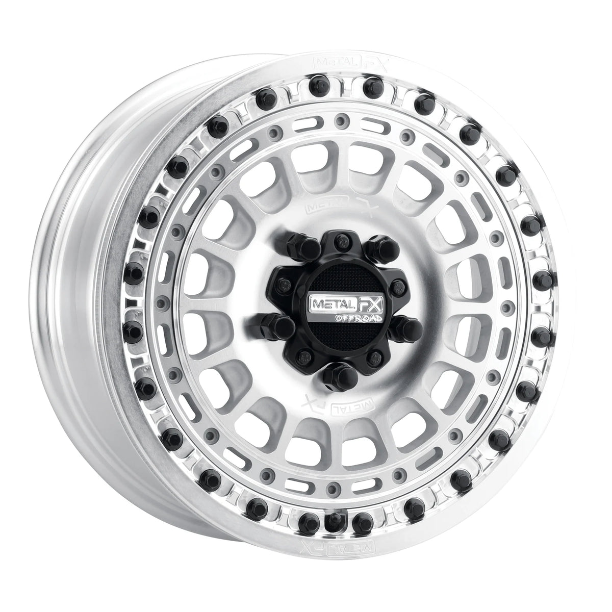 METAL FX UTV Hitman Beadlock 15x6 4x136/4x137 BC 110.2 CB +38 Offset 5.0 BS Raw  - 78103