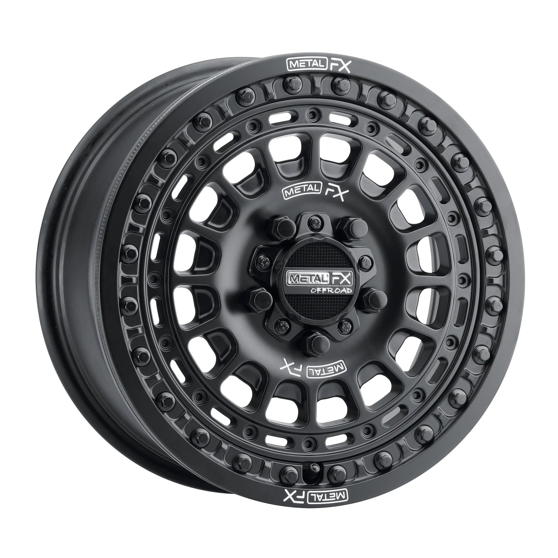 METAL FX UTV Hitman Truck 17x8.5 5x127 BC 71.5 CB 0mm Offset 4.75 Back Space Satin Black  - 78130