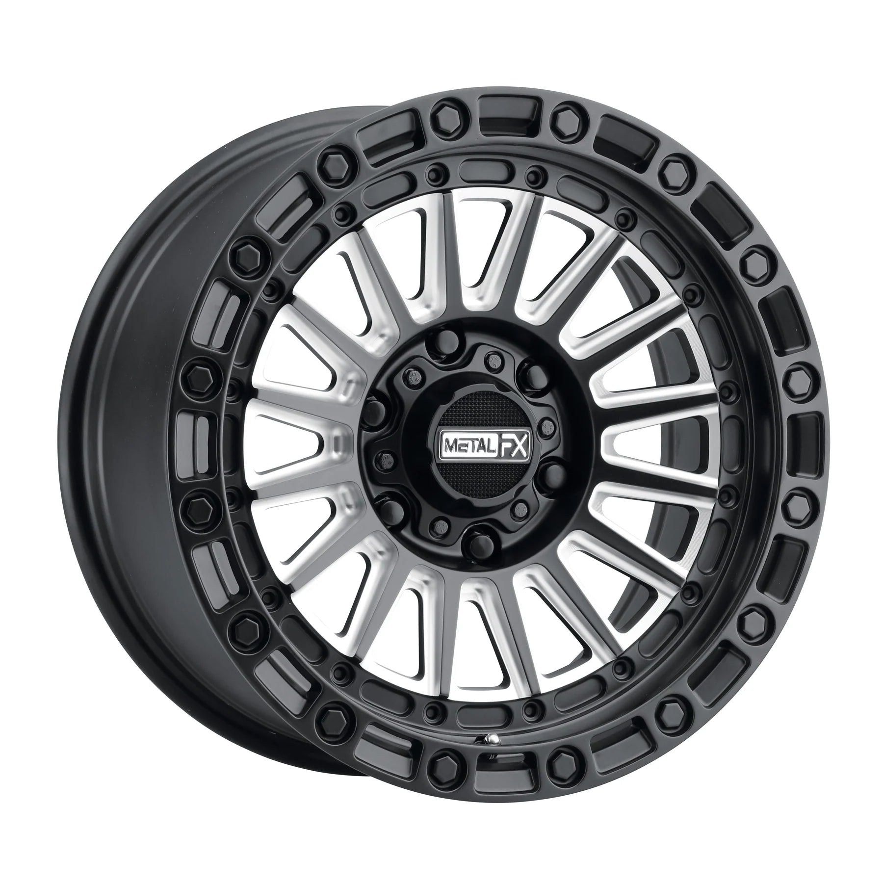 Metal FX Rogue Truck 17x8.5 6x139.7 BC 106.1 CB 0mm Offset 4.75 BS Satin Black / Contrast Cut  - 78406