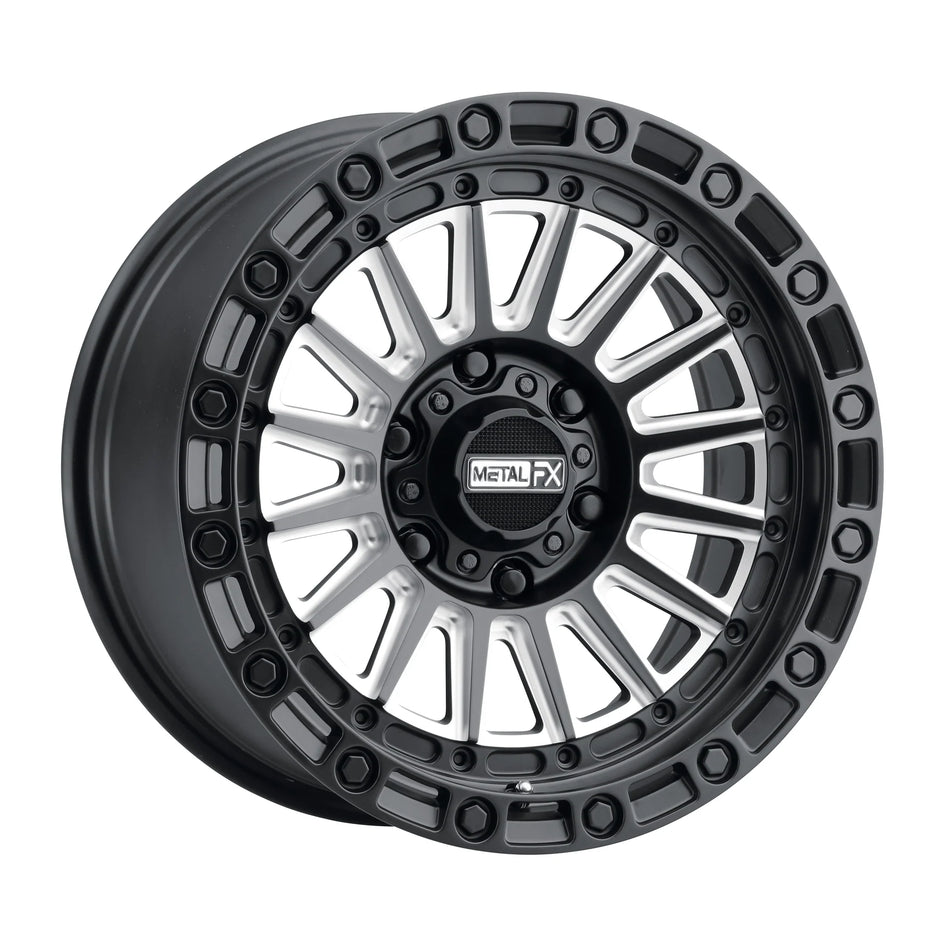 Metal FX Rogue Truck 17x8.5 6x139.7 BC 106.1 CB 0mm Offset 4.75 BS Satin Black / Contrast Cut  - 78406
