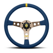 Steering Wheel - MOD.07, 350 Diam, 72 Dish, Blue Microfiber, Anthracite Anodized Spokes, 1 Stripe - R1905/35MBL