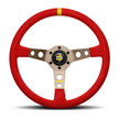 Steering Wheel - MOD.07, 350 Diam, 72 Dish, Red Microfiber,Anthracite Anodized Spokes, 1 Stripe - R1905/35MR