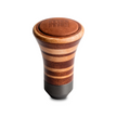 Heritage Shift Knob - Trofeo, Tall Wood, Layered Mahogany and Beechwood, Leather Insert Top