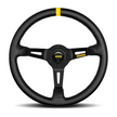 Steering Wheel - MOD.08, 350 Diam, 88 Dish, Blk Leather, Blk Spokes, 1 Stripe - R1908/35L