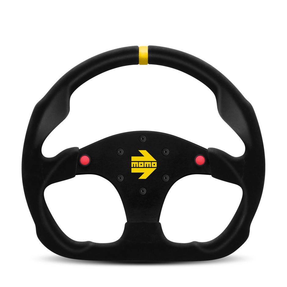 Steering Wheel - MOD.30 Btns, 320 Diam, 39 Dish, Blk Suede, Blk Spokes, 1 Stripe - R1960/32SHB