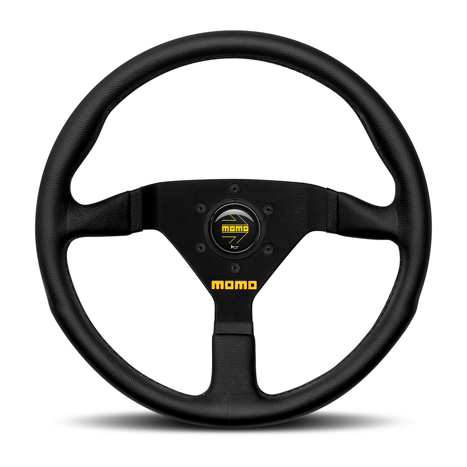 Steering Wheel - MOD.78, 350 Diam, 36 Dish, Blk Leather, Blk Spokes - R1909/35L