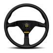 Steering Wheel - MOD.78, 350 Diam, 36 Dish, Blk Leather, Blk Spokes - R1909/35L