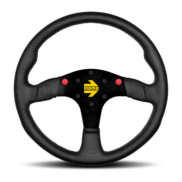 Steering Wheel - MOD.80, 350 Diam, 33 Dish, Blk Leather, Blk Spokes - R1980/35L