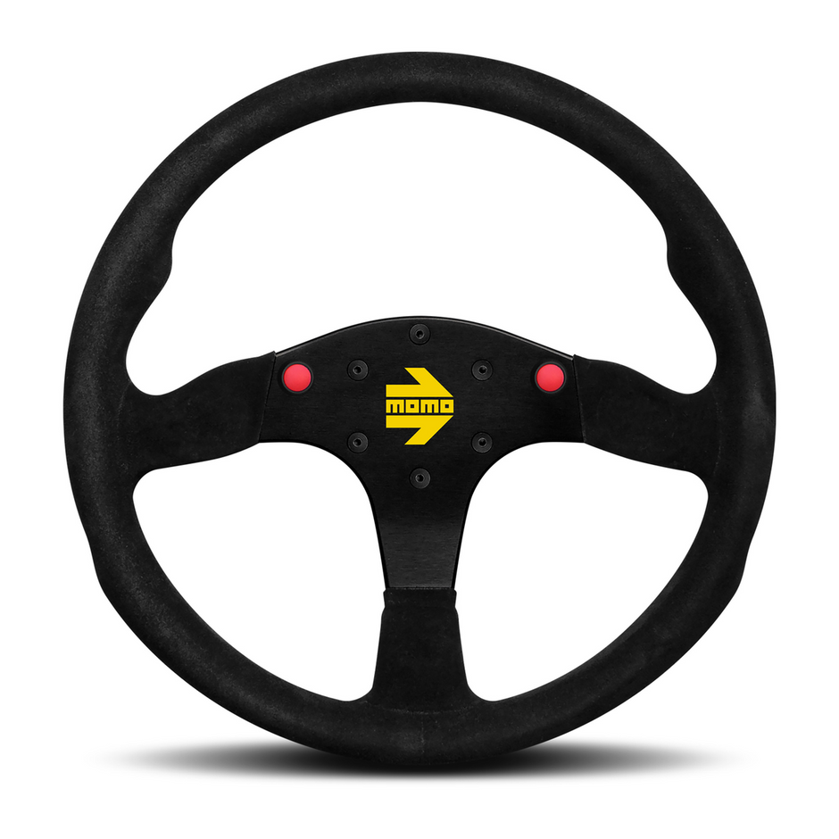 Steering Wheel - MOD.80, 350 Diam, 33 Dish, Blk Suede, Blk Spokes - R1980/35S
