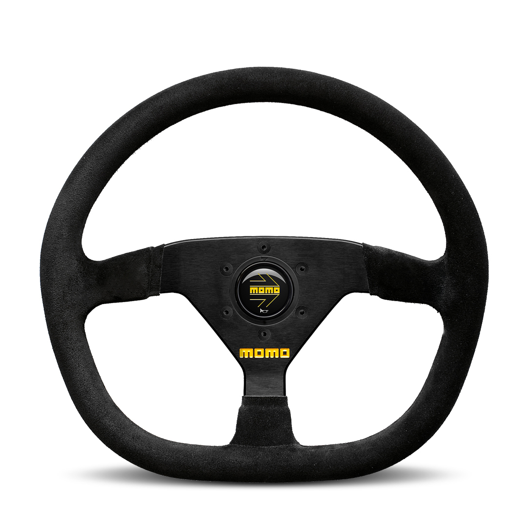 Steering Wheel - MOD.88, 350 Diam, 43 Dish, Blk Suede, Blk Spokes - R1988/35S