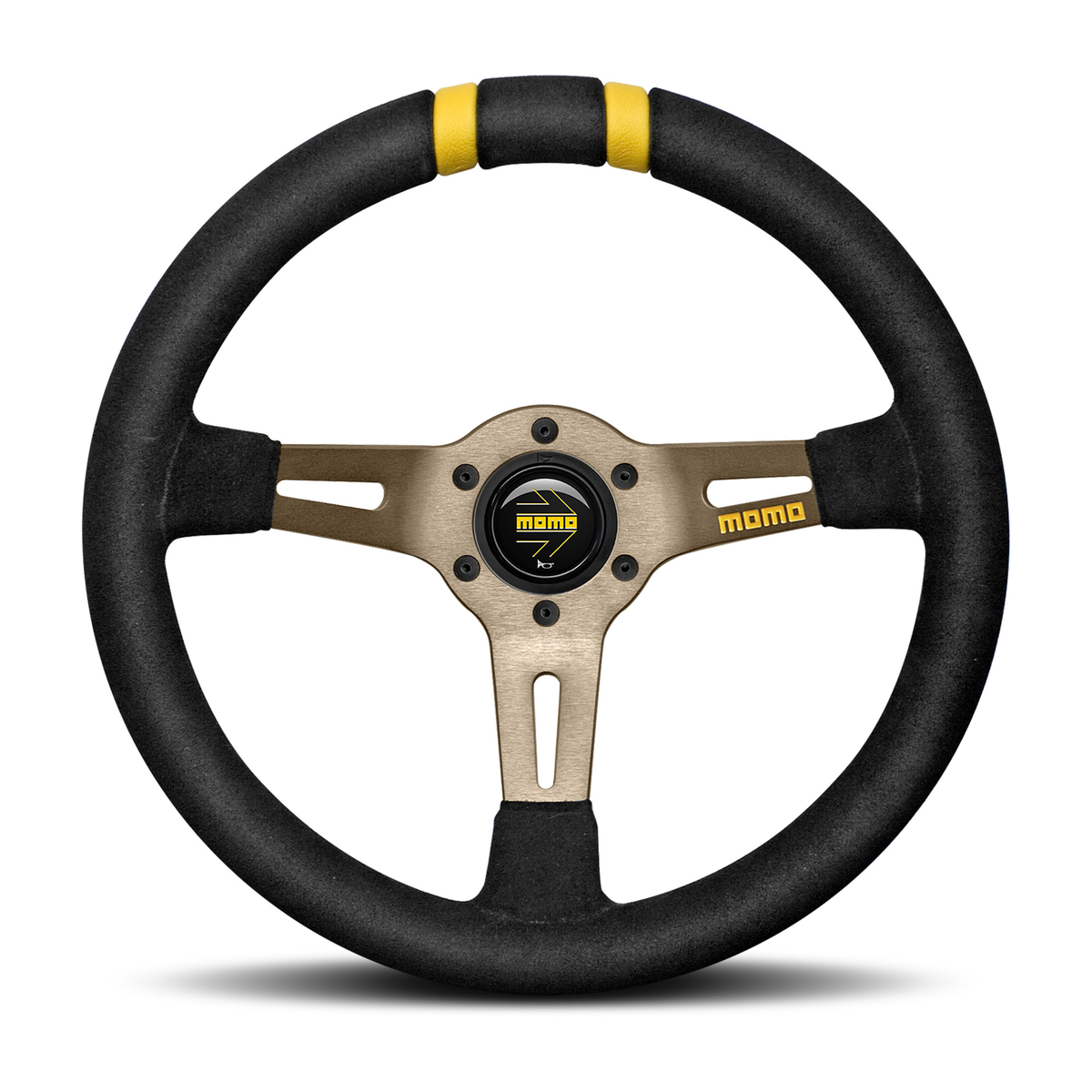 Steering Wheel - MOD.DRIFT, 330 Diam, 88 Dish, Blk Suede, Anth Spokes, 2 Stripes - R1907/33S
