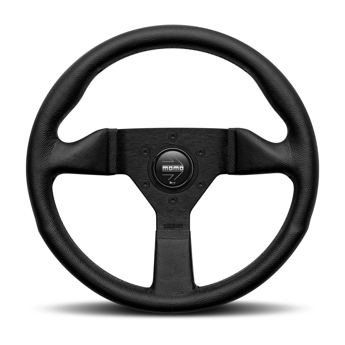 Steering Wheel - Montecarlo, 320 Diam, 40 Dish, Blk Lea, Blk Stitch, Blk Spokes - MCL32BK1B