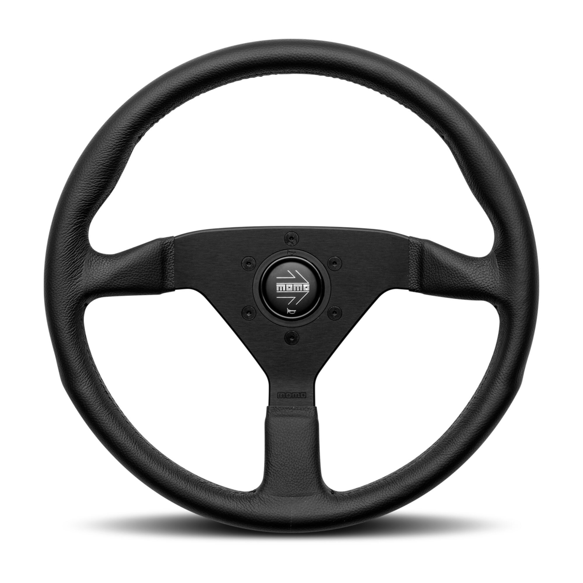 Steering Wheel - Montecarlo, 350 Diam, 40 Dish, Blk Lea, Blk Stitch, Blk Spokes - MCL35BK1B